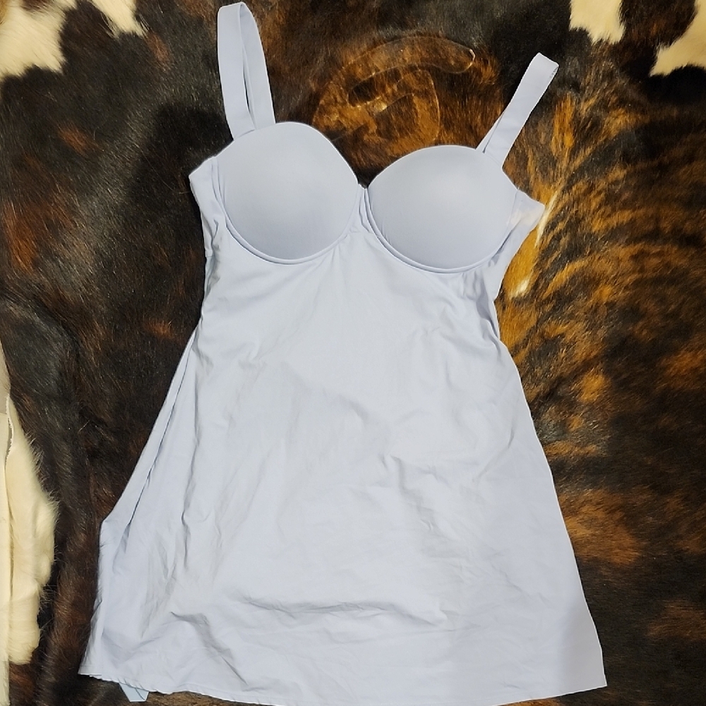 HALARA Soft Blue Casual Shortie Dress